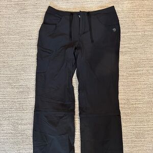 Mountain Hardwear Women's Convertible Hiking Pants, Size 8/32 - Black